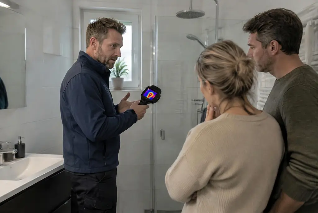Lekdetectie Opheusden – specialist legt bevindingen uit aan bewoner