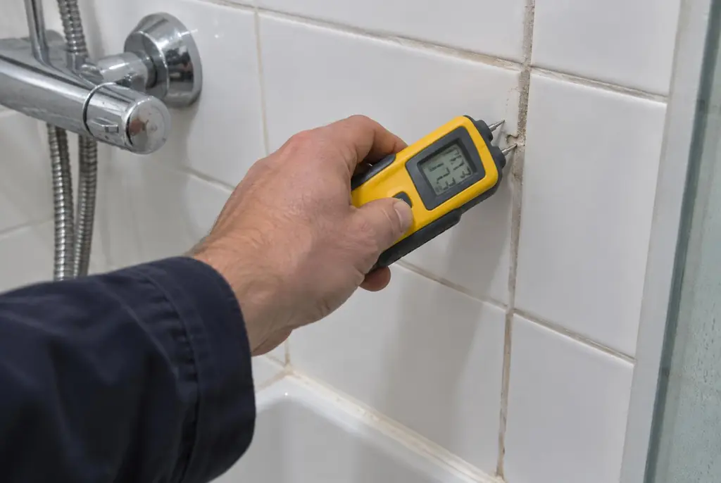 Lekdetectie Opheusden – vochtmeter op badkamertegels bij de douche